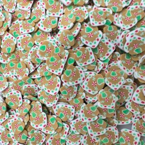 Festive Ginger Slices: 5mm Clay Gingerbread House Slices