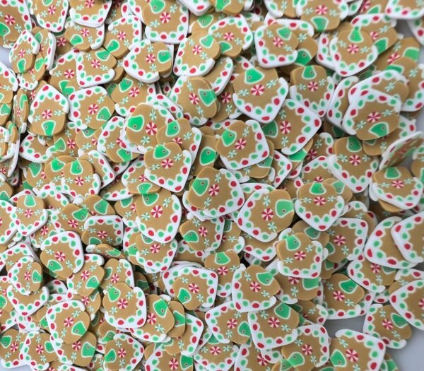 Festive Ginger Slices: 5mm Clay Gingerbread House Slices