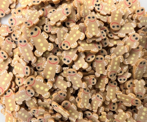 Tiny Ginger Fellows: 5mm Clay Gingerbread Man Slices
