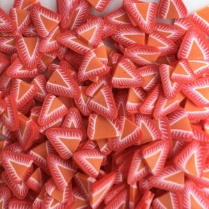 Strawberry Bliss Bits: 5mm Clay Strawberry Slices
