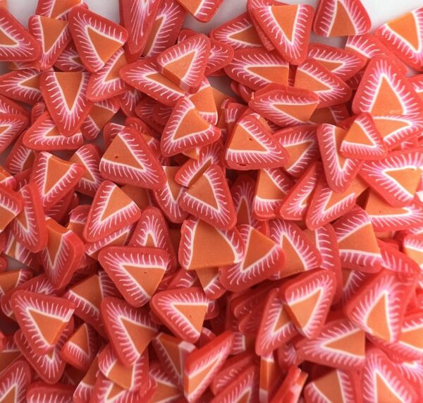 Strawberry Bliss Bits: 5mm Clay Strawberry Slices