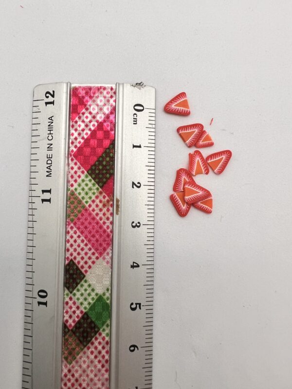 Strawberry Bliss Bits: 5mm Clay Strawberry Slices - Image 2