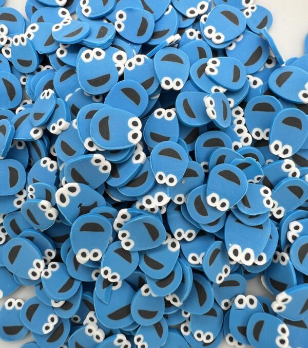 Sweet Monster Minis: 5mm Clay Cookie Monster Slices