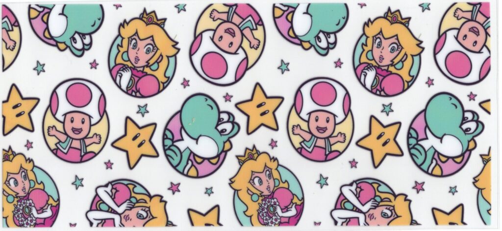 Pastel Princess Peach and Yoshi 16oz