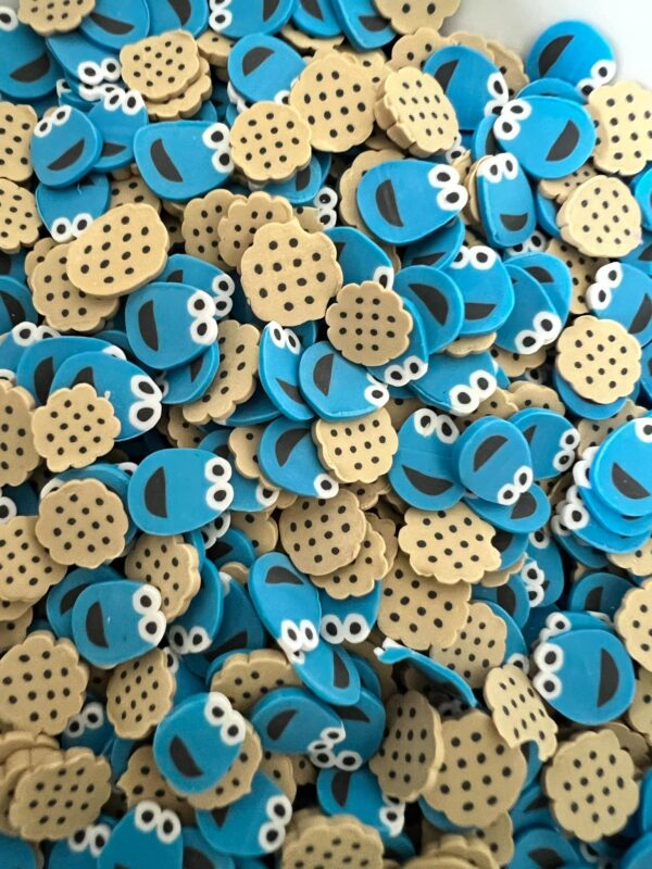Cookie Chaos Mix: 5mm Clay Cookie Monster & Cookie Slices
