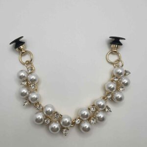 Luxury Bling Chain Croc Charms – Pearl & Diamante looks