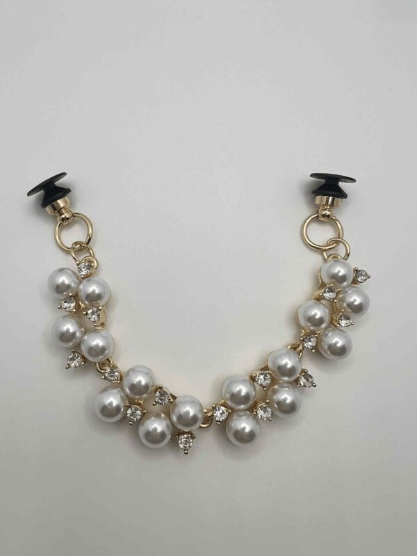 Luxury Bling Chain Croc Charms – Pearl & Diamante looks