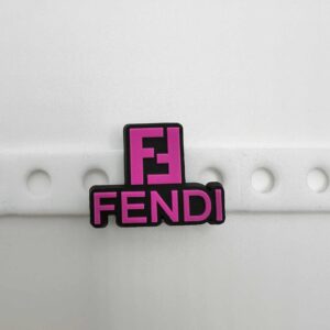 Hot Pink Fendi-Inspired Jibbitz – Bold, Luxe & Limited