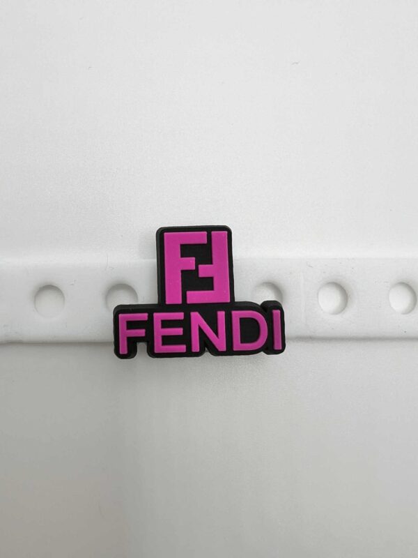 Hot Pink Fendi-Inspired Jibbitz – Bold, Luxe & Limited