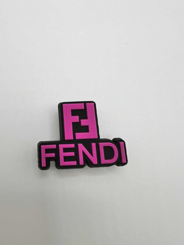 Hot Pink Fendi-Inspired Jibbitz – Bold, Luxe & Limited - Image 2