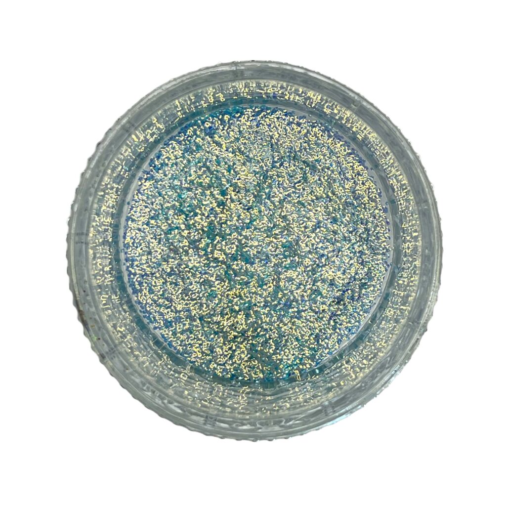 BubbleGlitz Blue 1/24" Iridescent Chunky Glitter – Crystal-Clear Shine