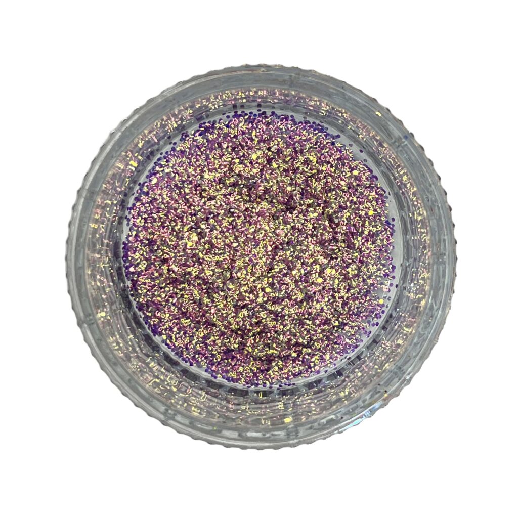 BubbleGlitz Purple 1/24" Iridescent Chunky Glitter – Crystal-Clear Shine