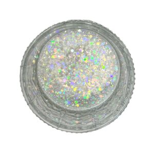 Pastel Prism White - Chunky Holographic Premium Glitter