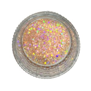 Pastel Prism Peach - Chunky Holographic Premium Glitter