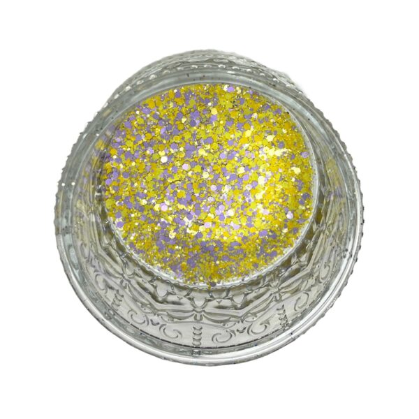 Confetti Sparkle Yellow Purple Mix - Chunky Mixed Colour Premium Glitter