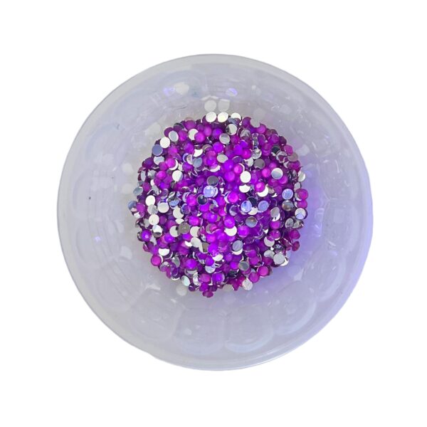 Electric Bling Purple – Neon UV Colour-Changing 4mm Rhinestones | Glow Craft Flatback Gems for Tumblers, Resin & DIY Bling - Image 2