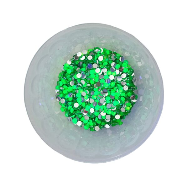 Electric Bling Peridot Green – Neon UV Colour-Changing 4mm Rhinestones | Glow Craft Flatback Gems for Tumblers, Resin & DIY Bling - Image 2