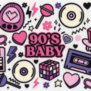 90's Baby 16 oz UV DTF Wrap