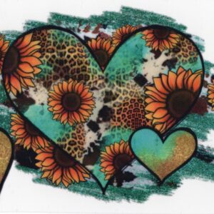 Animal Print Hearts 16oz UV DTF Wrap