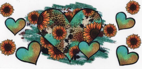 Animal Print Hearts 16oz UV DTF Wrap