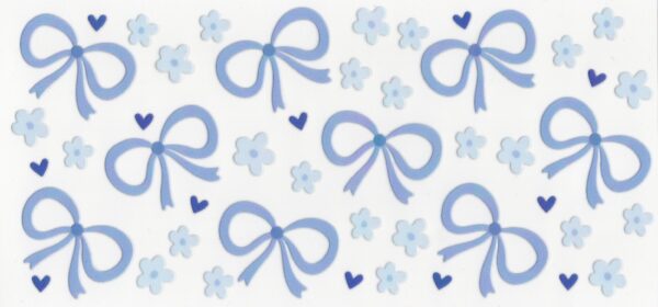 Blue Bows and Daisies 16oz UV DTF Wrap