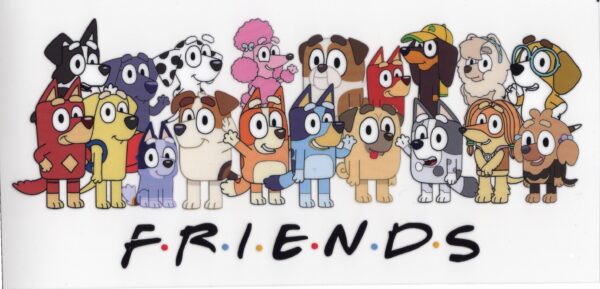 Bluey Friends 16oz UV DTF Wrap