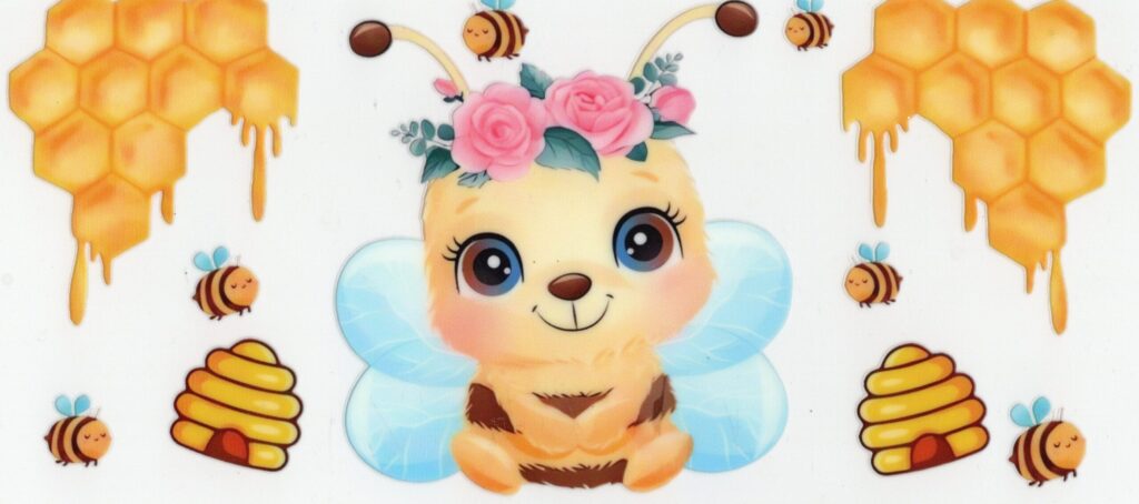 Bee Happy - UV DTF Wrap