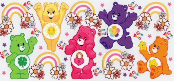 Care Bears and Rainbows 16oz UV DTF Wrap