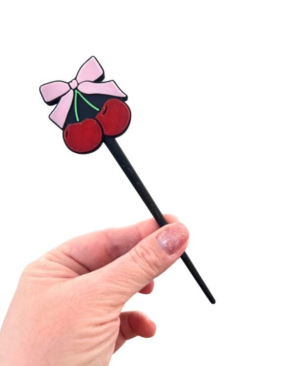 Cherries and Bows Pixie Pokers – 3D Printed Glitter Pokers for Resin, Tumblers & Crafts