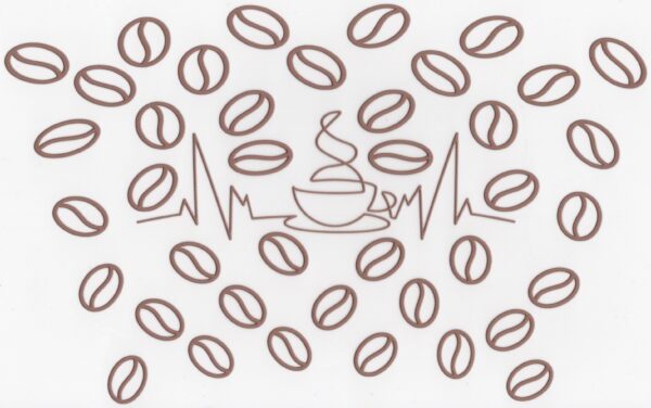 Coffee Bean Heartbeat UV DTF 20oz Wrap