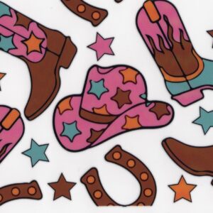 Cowgirl Vibes Pink & Brown16oz UV DTF Wrap