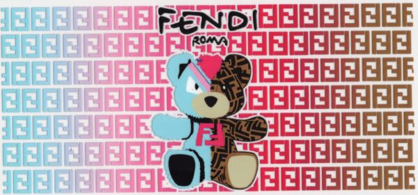 Fendi Inspired Bear 16oz UV DTF Wrap