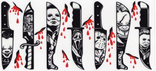 Horror Knives 16oz UV DTF Wrap