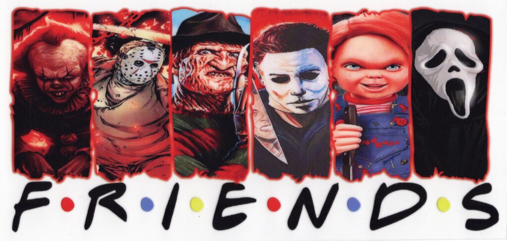 Horror Movie Frame Friends 16oz UV DTF Wrap