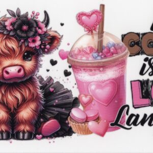 Iced Coffee is my Love Language 16oz UV DTF Wrap