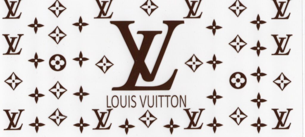 LV Inspired Brown 16oz UV DTF Wrap