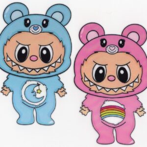 Labubu Care Bears 16ozUV DTF Wrap