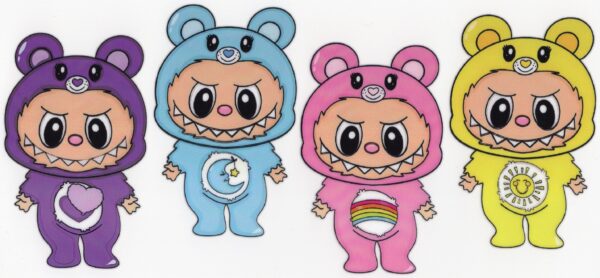 Labubu Care Bears 16ozUV DTF Wrap