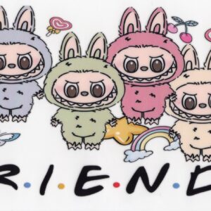 Labubu Friends 16oz UV DTF WRAP- Shimmer and Slice EXCLUSIVE
