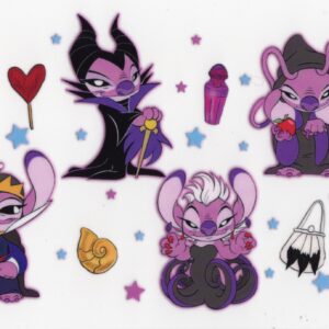 Lilo and Stitch Angel Villains 16oz UV DTF Wrap