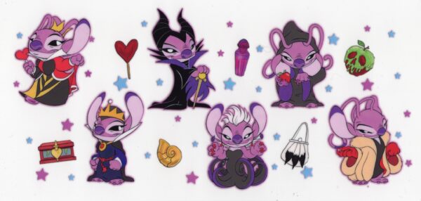 Lilo and Stitch Angel Villains 16oz UV DTF Wrap