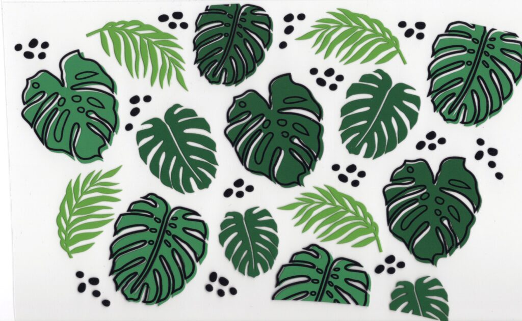 Monstera Leaves UV DTF 20oz Wrap
