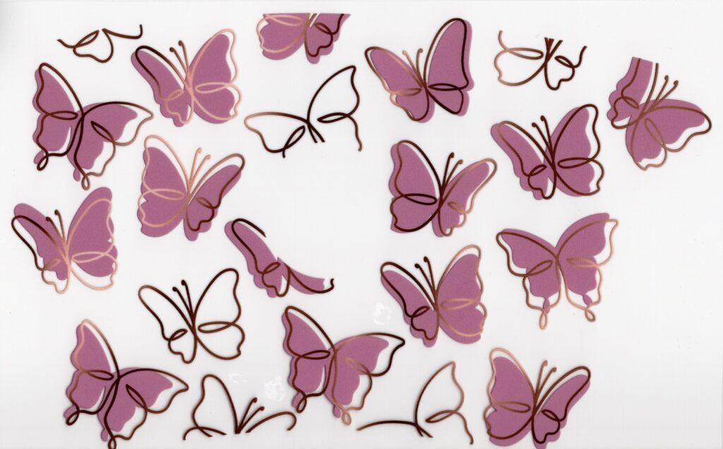 Pink Butterflies UV DTF 20oz Wrap