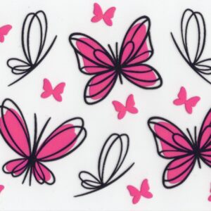 Pink Butterflies 16oz UV DTF Wrap