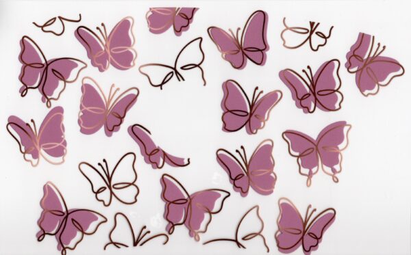 Pink Butterflies UV DTF 20oz Wrap