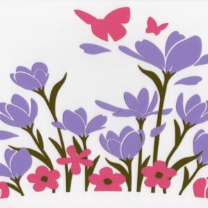 Purple Flowers and Pink Butterflies UV DTF 20oz Wrap