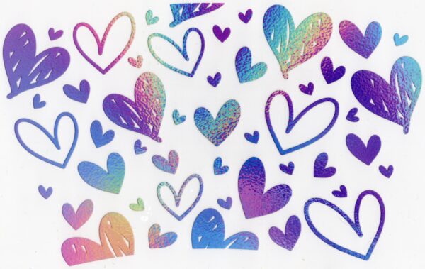 Rainbow Hearts UV DTF 20oz Wrap