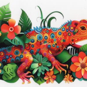 Rainbow Lizard 16oz UV DTF Wrap