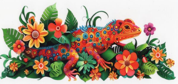Rainbow Lizard 16oz UV DTF Wrap