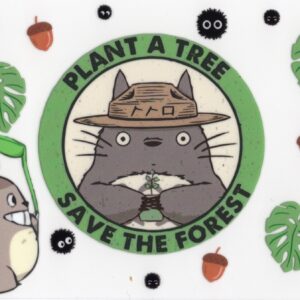 Totoro Plant a Tree 16oz UV DTF Wrap